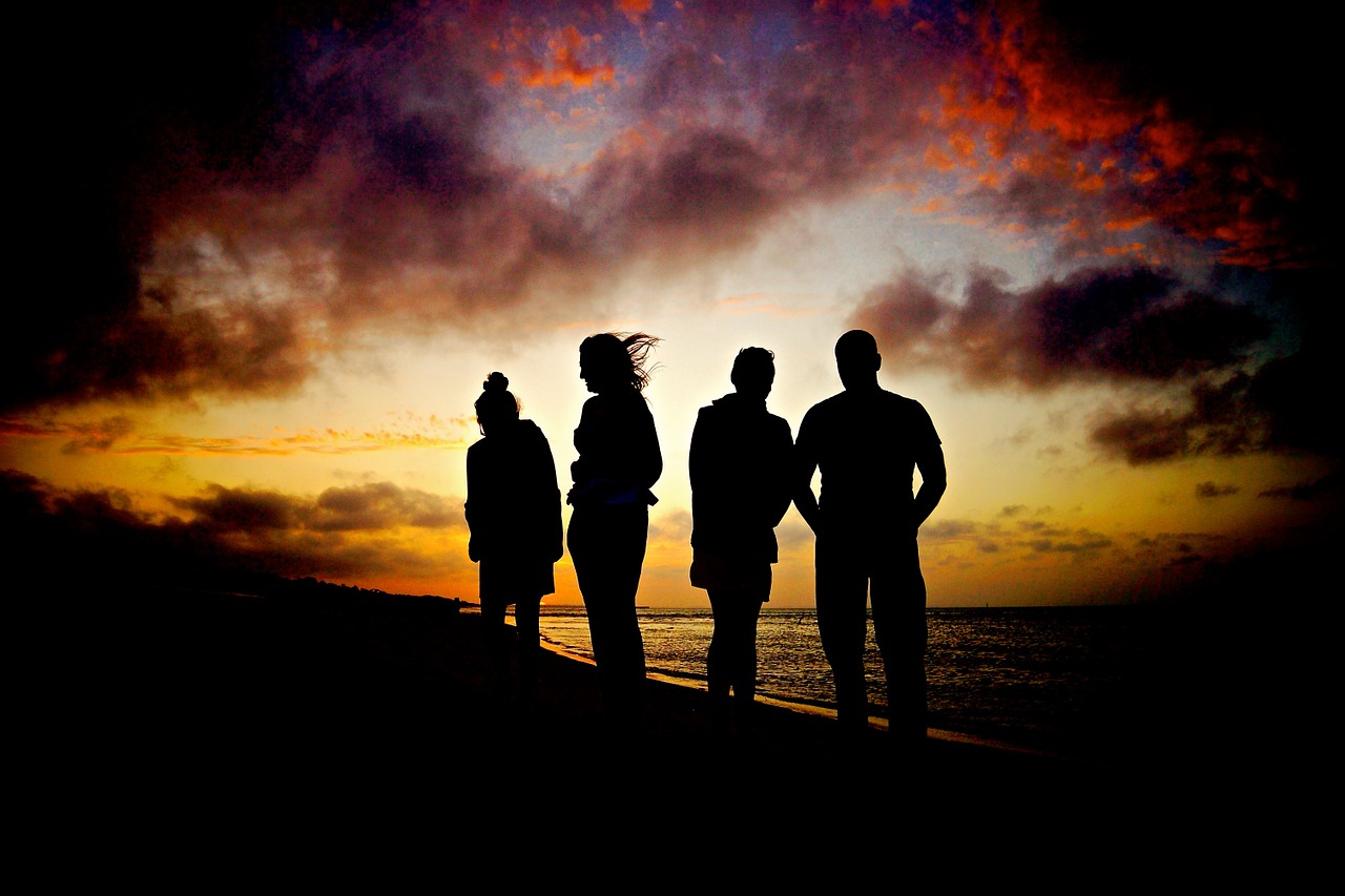 sunset family silhouette32